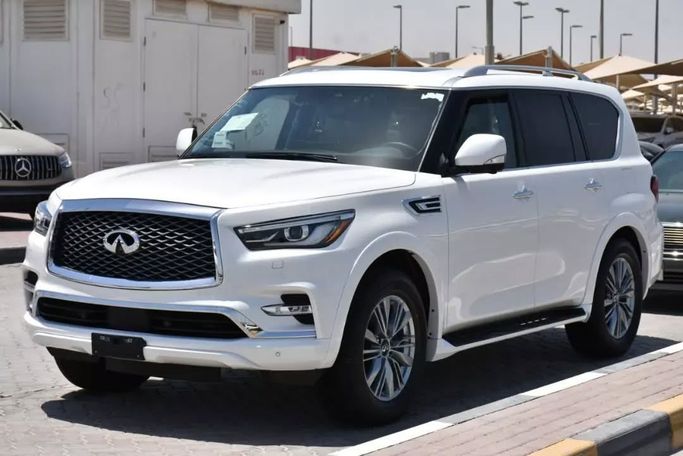 New Infiniti QX80 I Facelift 3, 5.6 l, 2022 in Sharjah by Alfaris Used Cars, White color. Other | AUTO.AE