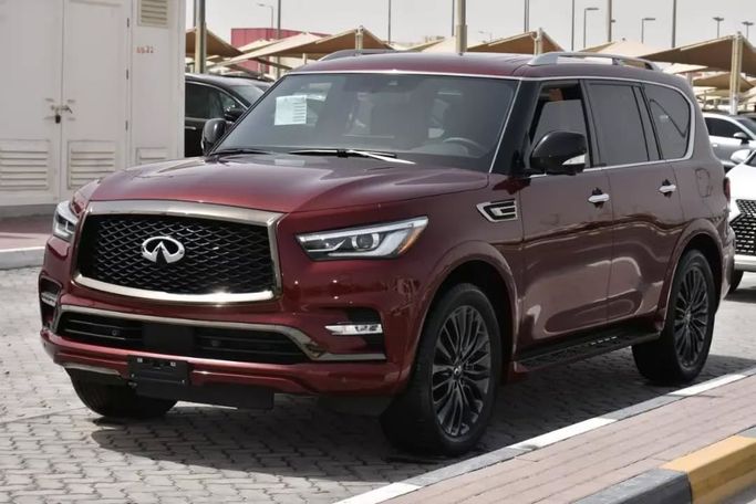 Used Infiniti QX80 I Facelift 3, 5.6 l, 2022 in Sharjah by Alfaris Used Cars, Red color. Other | AUTO.AE
