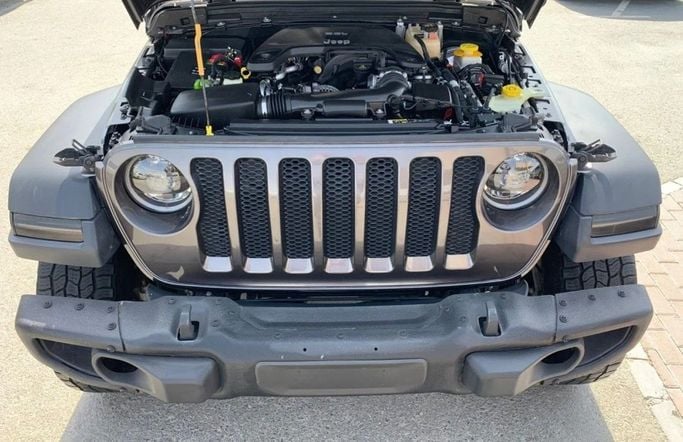 Used Jeep Wrangler IV (JL), 3.6 l, 2020 in Sharjah by Titanium Used Cars, Grey color. GCC Specs | AUTO.AE