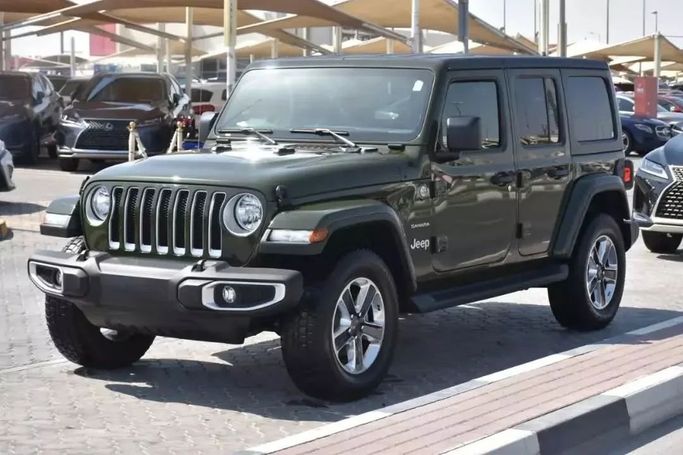 Used Jeep Wrangler IV (JL), 2.0 l, 2021 in Sharjah by Alfaris Used Cars, Green color. Other | AUTO.AE