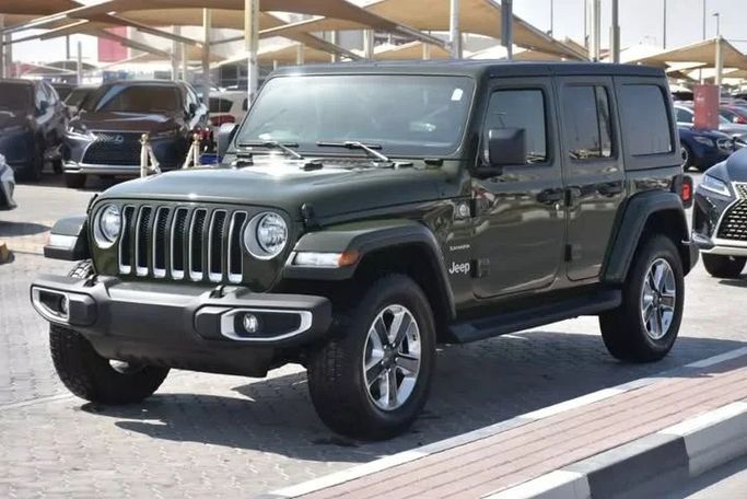 Used Jeep Wrangler IV (JL), 2.0 l, 2021 in Sharjah by Alfaris Used Cars, Green color. Other | AUTO.AE