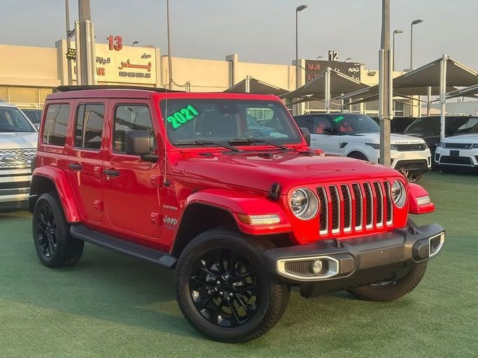 Used Jeep Wrangler IV (JL), 2.0 l, 2021 in Sharjah by Badar Used Cars, Red color.  | AUTO.AE