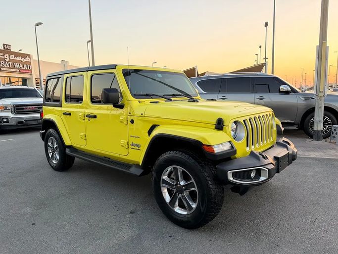 Used Jeep Wrangler IV (JL) Facelift, 3.6 l, 2023 in UAE, Sharjah by Hamsat Waad, Yellow color. Canadian Specs | AUTO.AE | Listing #281079