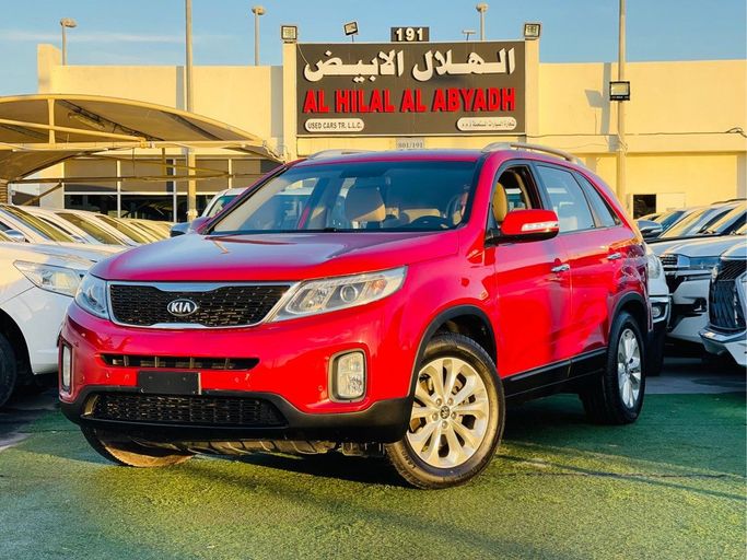Used Kia Sorento II Facelift, 3.3 l, 2015 in Sharjah by Al Helal Al Abyadh Used Cars, Red color. GCC Specs | AUTO.AE
