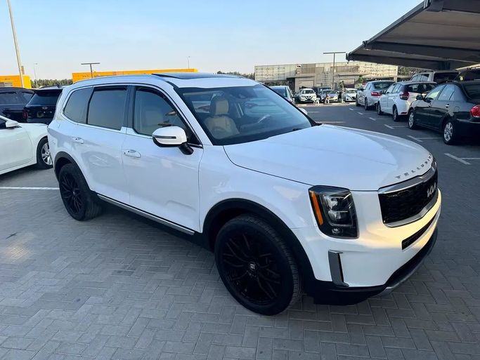 Used Kia Telluride I, 3.8 l, 2022 in Sharjah by Al Hedou Used Cars, White color. American Specs | AUTO.AE