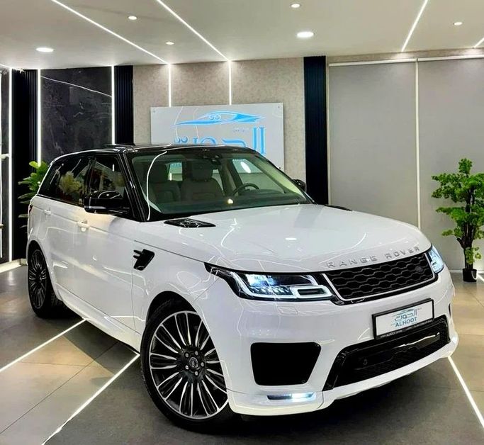 Used Land Rover Range Rover Sport P400 MHEV II Facelift, 3.0 l, 2019 in Sharjah by Ayoon Alhoot Motors, White color. GCC Specs | AUTO.AE