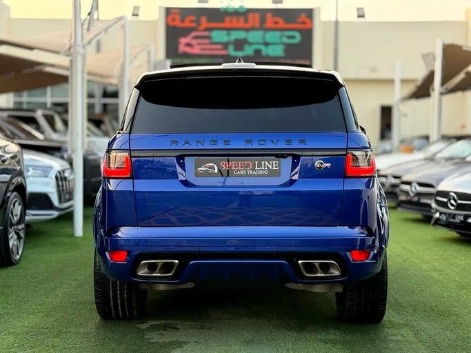 Подержанный Land Rover Range Rover Sport SVR II Рестайлинг, 5.0 л, 2020 в Шардже от Speed Line Used Cars Синий цвет. Европейская | AUTO.AE