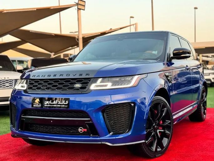 Used Land Rover Range Rover Sport SVR II Facelift, 5.0 l, 2022 in Sharjah by khaled al fares, Blue color. European Specs | AUTO.AE