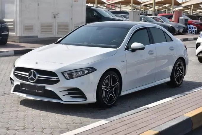 Used Mercedes-Benz A-Class AMG 35 AMG II (W177), 2.0 l, 2021 in Sharjah by Alfaris Used Cars, White color. Other | AUTO.AE