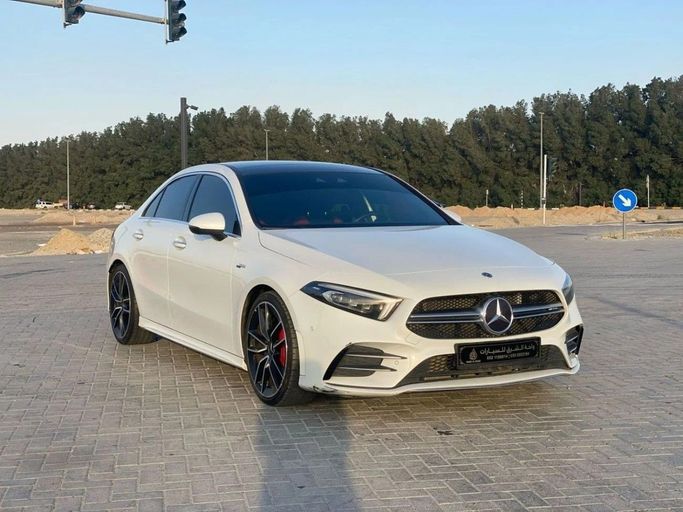 Used Mercedes-Benz A-Class AMG 35 AMG II (W177), 2.0 l, 2022 in Sharjah by Wahat Al Sharq  Car Showroom, White color. GCC Specs | AUTO.AE