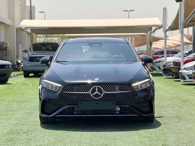 New Mercedes-Benz A-Class 180 Long IV (W177) Facelift, 1.3 l, 2025 in Sharjah by Lamer Motors, Black color. GCC Specs | AUTO.AE