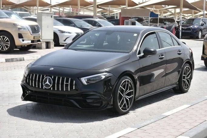 Used Mercedes-Benz A-Class 220 IV (W177), 2.0 l, 2021 in Sharjah by Alfaris Used Cars, Black color. Other | AUTO.AE