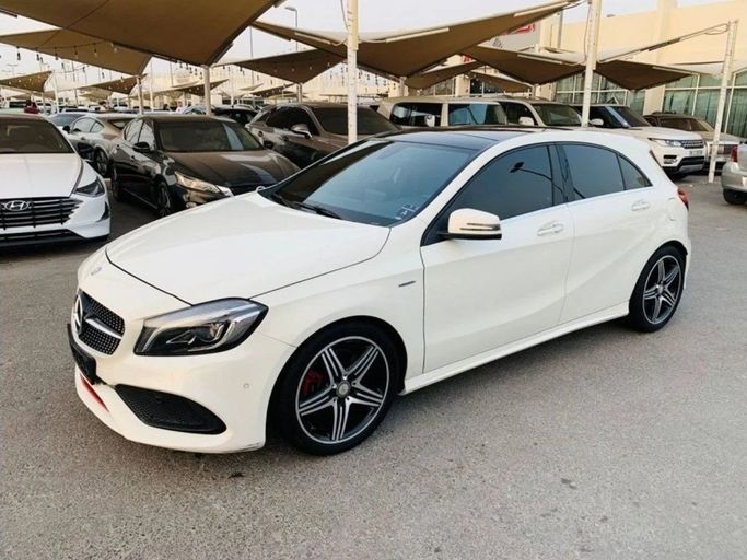 Used Mercedes-Benz A-Class 250 III (W176) Facelift, 2.0 l, 2017 in Sharjah by Titanium Used Cars, White color. GCC Specs | AUTO.AE