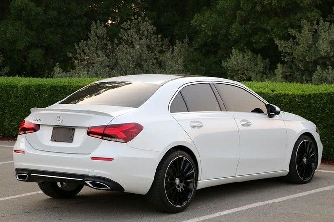 Used Mercedes-Benz A-Class 220 IV (W177), 2.0 l, 2020 in Sharjah by Al Ahd Used Cars, White color. American Specs | AUTO.AE