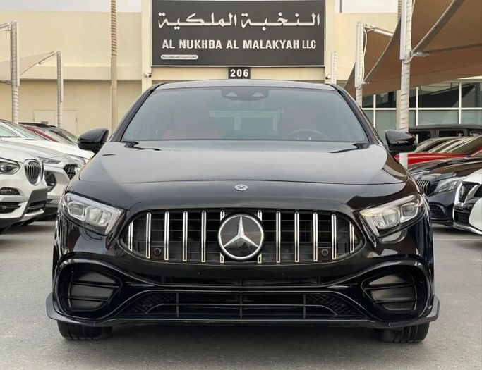 Used Mercedes-Benz A-Class 220 IV (W177), 2.0 l, 2019 in Sharjah by Al Nukhba Al Malakyah Used Cars, Black color. American Specs | AUTO.AE