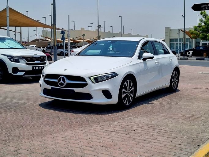 Used Mercedes-Benz A-Class 200 IV (W177), 1.3 l, 2021 in UAE, Sharjah by Al Rukn Al Masie Used Cars, White color. GCC Specs | AUTO.AE | Listing #281177
