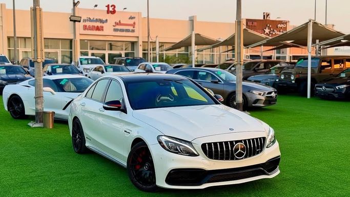 Used Mercedes-Benz C-Class AMG 63 AMG S IV (W205), 4.0 l, 2015 in Sharjah by Badar Used Cars, White color.  | AUTO.AE