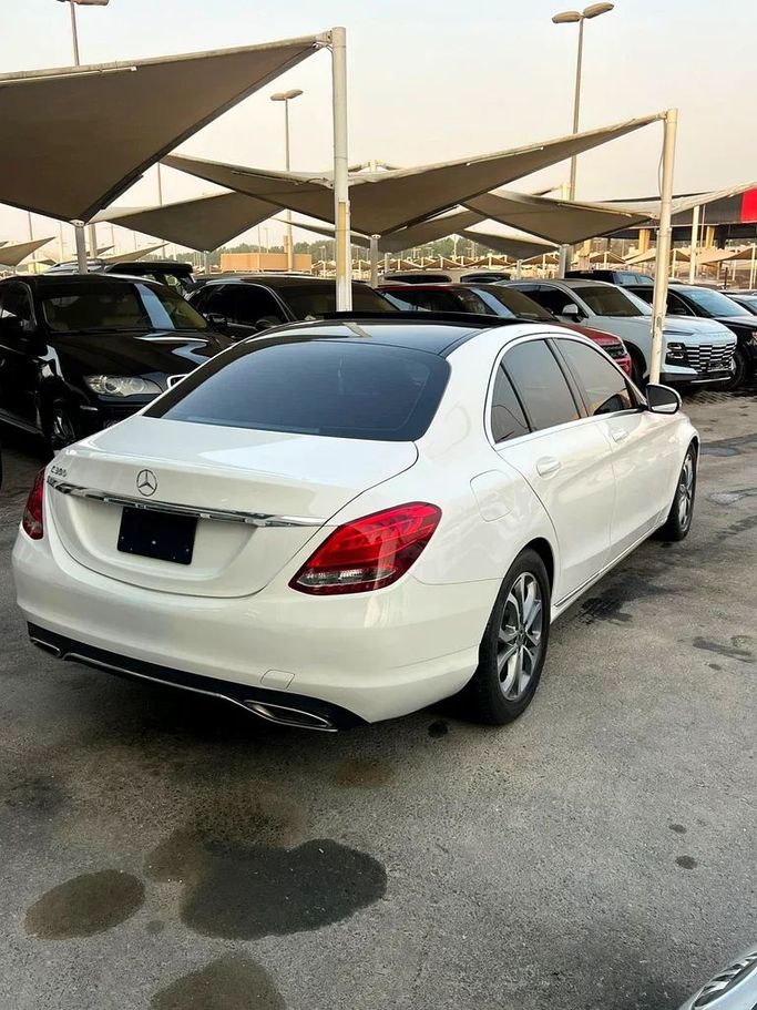 Used Mercedes-Benz C-Class 300 IV (W205) Facelift, 2.0 l, 2018 in Sharjah by Al Haram Al Masy, White color. American Specs | AUTO.AE