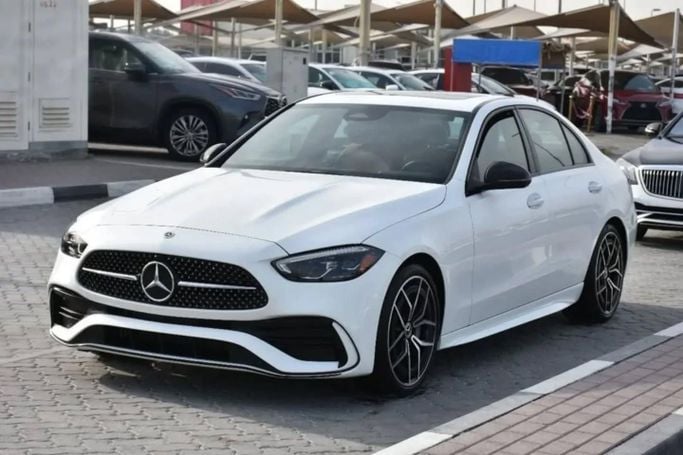Used Mercedes-Benz C-Class 300 V (W206), 2.0 l, 2023 in Sharjah by Alfaris Used Cars, White color. Other | AUTO.AE
