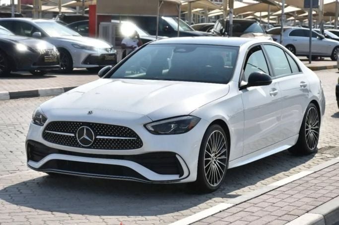 Used Mercedes-Benz C-Class 300 V (W206), 2.0 l, 2022 in Sharjah by Alfaris Used Cars, White color. Other | AUTO.AE