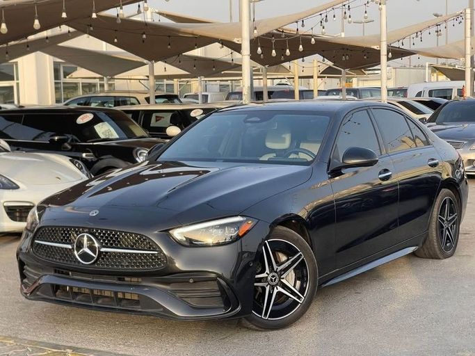 Used Mercedes-Benz C-Class 300 V (W206), 2.0 l, 2023 in Sharjah by Al Suraj Al Muneer Used Cars, Black color. American Specs | AUTO.AE