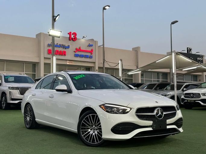Used Mercedes-Benz C-Class 300 V (W206), 2.0 l, 2022 in Sharjah by Badar Used Cars, White color.  | AUTO.AE