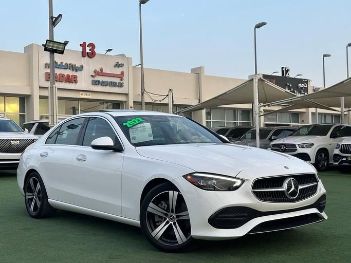Used Mercedes-Benz C-Class 300 V (W206), 2.0 l, 2022 in Sharjah by Badar Used Cars, White color.  | AUTO.AE