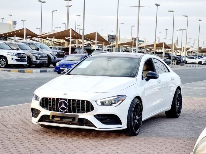 Used Mercedes-Benz CLA 250 II (C118, X118), 2.0 l, 2022 in Sharjah by Al Rukn Al Masie Used Cars, White color. American Specs | AUTO.AE