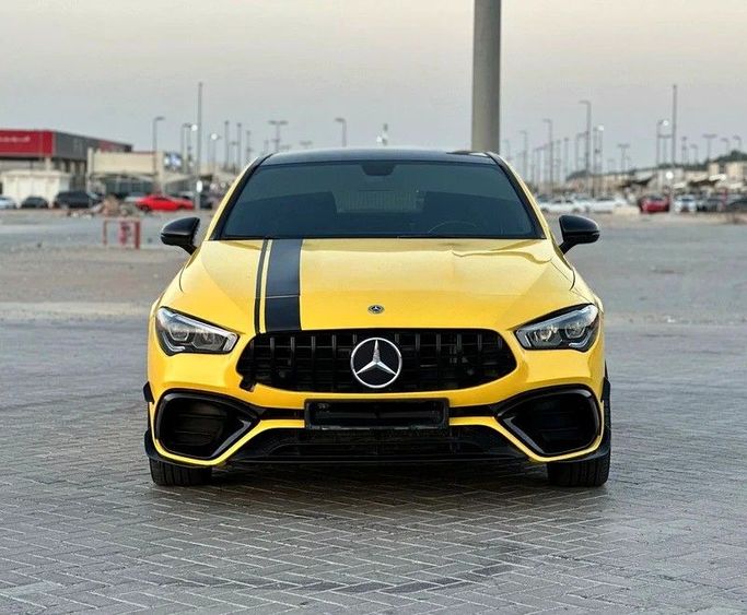 Used Mercedes-Benz CLA 250 II (C118, X118), 2.0 l, 2020 in Sharjah by Al Ahd Used Cars, Yellow color. European Specs | AUTO.AE