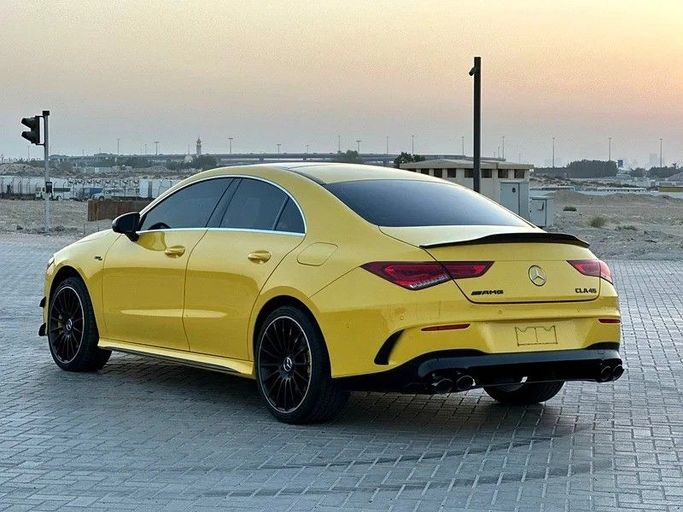 Used Mercedes-Benz CLA 250 II (C118, X118), 2.0 l, 2020 in Sharjah by Al Ahd Used Cars, Yellow color. European Specs | AUTO.AE