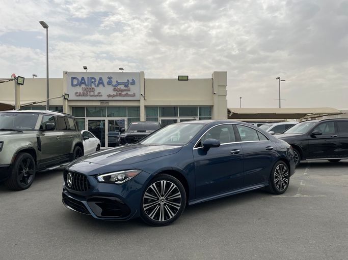 Used Mercedes-Benz CLA 250 II (C118, X118), 2.0 l, 2023 in Sharjah by Daira Used Cars, Blue color. American Specs | AUTO.AE