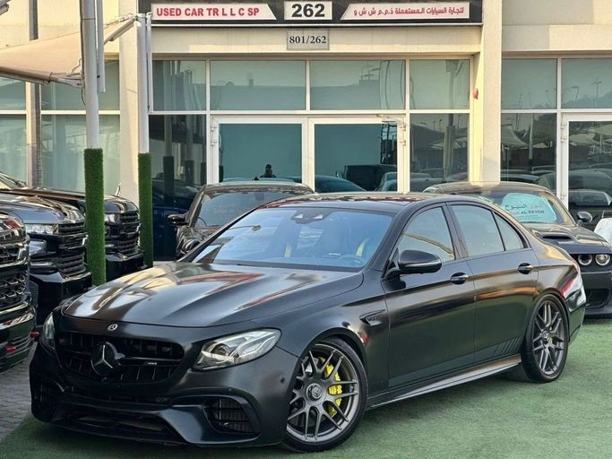Used Mercedes-Benz E-Class AMG 63 AMG S V (W213), 4.0 l, 2018 in Sharjah by Noor Al Seyoh Used Cars, Black color. American Specs | AUTO.AE