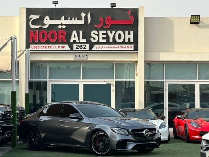 Used Mercedes-Benz E-Class AMG 63 AMG S V (W213), 4.0 l, 2017 in Sharjah by Noor Al Seyoh Used Cars, Grey color. GCC Specs | AUTO.AE