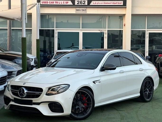Used Mercedes-Benz E-Class AMG 63 AMG S V (W213), 4.0 l, 2018 in Sharjah by Noor Al Seyoh Used Cars, White color. Japanese Specs | AUTO.AE