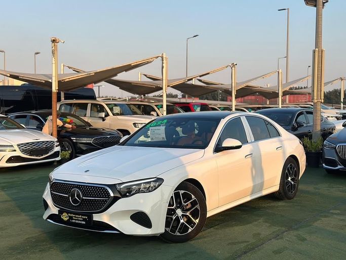 New Mercedes-Benz E-Class 200 VI (W214, S214), 2.0 l, 2024 in Sharjah by Badar Used Cars, White color.  | AUTO.AE