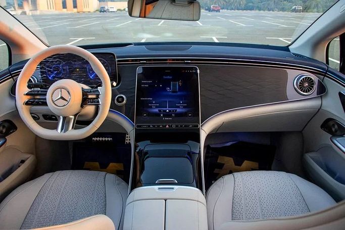 Новый Mercedes-Benz EQE 350+, 2022 в Шардже от Almarid Motors Синий цвет. GCC | AUTO.AE