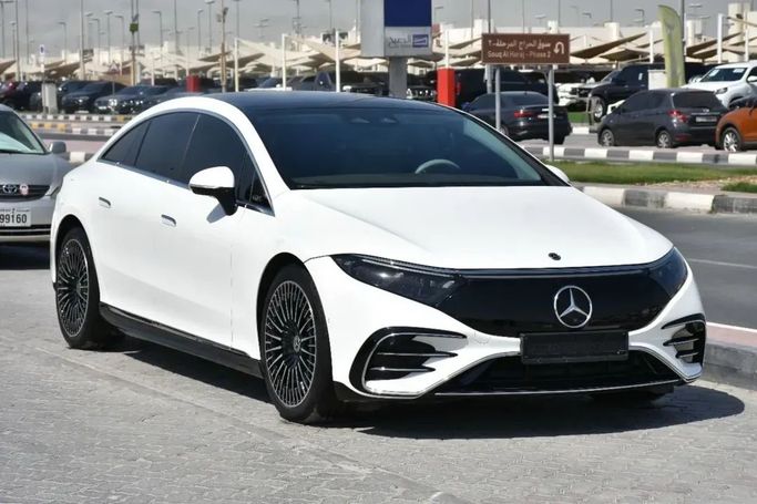 Used Mercedes-Benz EQS 450+, 2022 in Sharjah by Alfaris Used Cars, White color.  | AUTO.AE