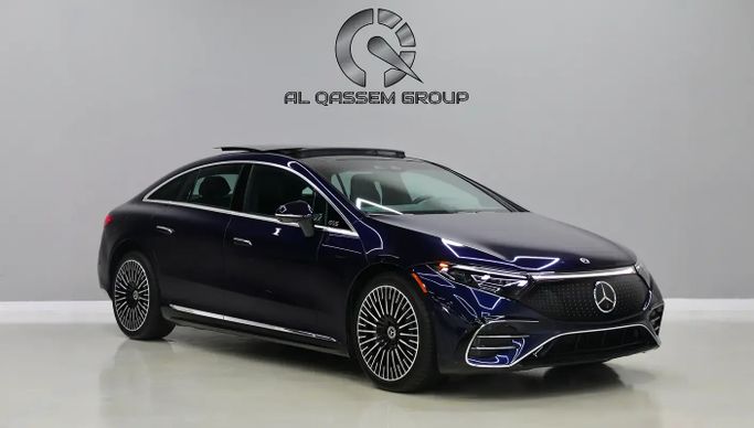 Подержанный Mercedes-Benz EQS 580, 2022 в Шардже от Al Qassem Cars Trading Тёмно-синий цвет. Американская | AUTO.AE | Объявление #273772