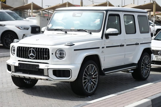 New Mercedes-Benz G-Class AMG 63 AMG II (W465) Facelift, 4.0 l, 2025 in Sharjah by Alfaris Used Cars, White color. Other | AUTO.AE