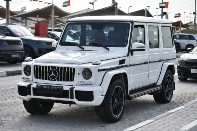 Used Mercedes-Benz G-Class AMG 63 AMG I (W463) Facelift 2, 5.5 l, 2015 in Sharjah by Alfaris Used Cars, White color. Other | AUTO.AE