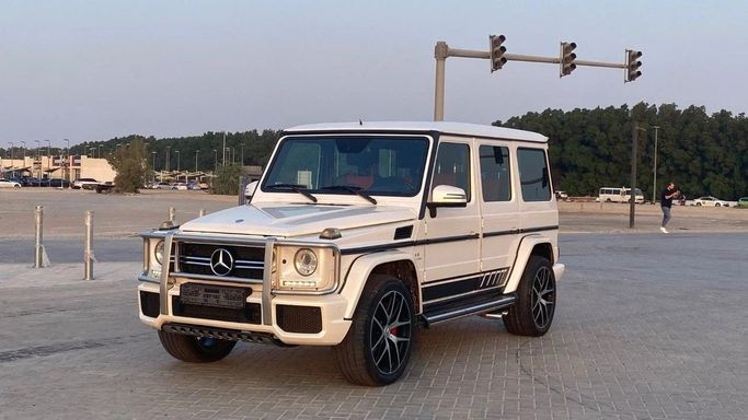 Used Mercedes-Benz G-Class AMG 63 AMG I (W463) Facelift 2, 5.5 l, 2014 in Sharjah by Halla Cars, White color. GCC Specs | AUTO.AE