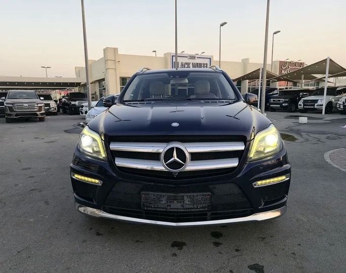 Used Mercedes-Benz GL-Class 500 II (X166), 4.7 l, 2015 in Sharjah by Black Wheel Used Cars, Blue color. GCC Specs | AUTO.AE