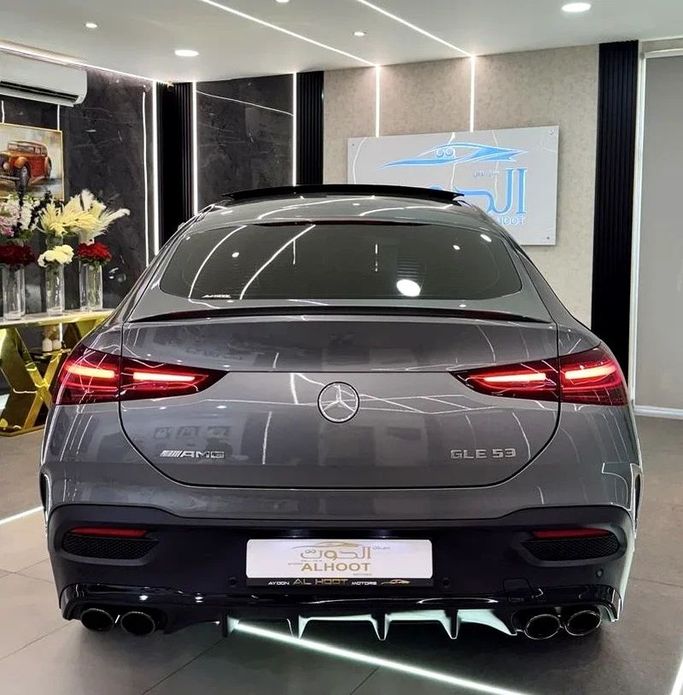 Used Mercedes-Benz GLE Coupe AMG 53 AMG II (C167) Facelift, 3.0 l, 2023 in Sharjah by Ayoon Alhoot Motors, Grey color. GCC Specs | AUTO.AE