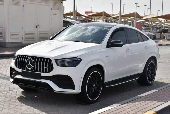 Used Mercedes-Benz GLE Coupe AMG 53 AMG II (C167), 3.0 l, 2022 in Sharjah by Alfaris Used Cars, White color. GCC Specs | AUTO.AE