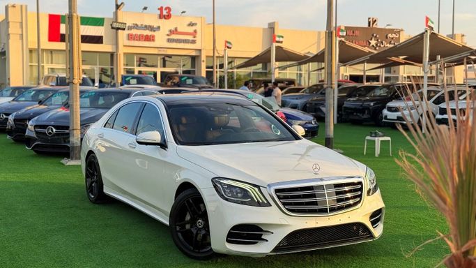 Used Mercedes-Benz S-Class 450 VI (W222, C217) Facelift, 3.0 l, 2019 in Sharjah by Badar Used Cars, White color. GCC Specs | AUTO.AE
