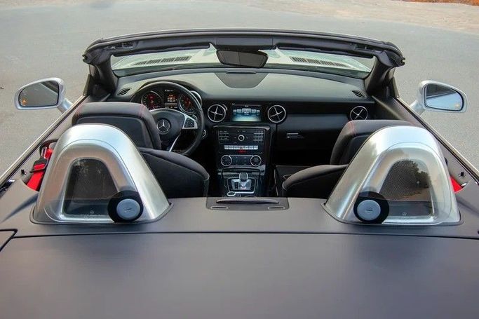 Used Mercedes-Benz SLC 200 I (R172), 2.0 l, 2017 in Sharjah by First Choice Cars, Silver color. GCC Specs | AUTO.AE