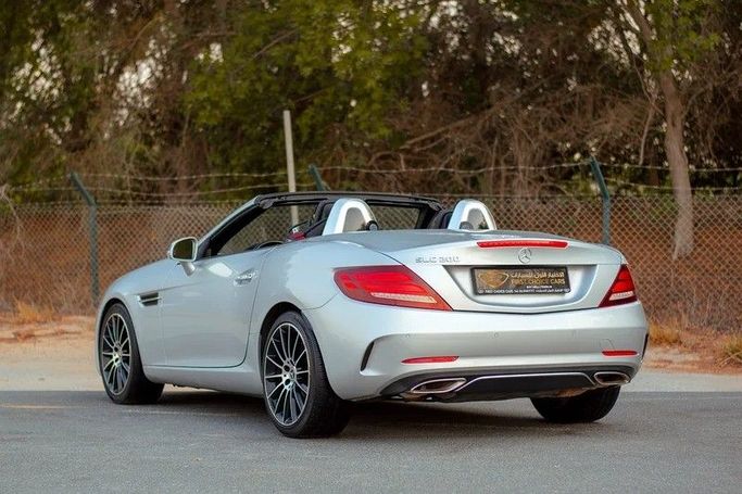 Used Mercedes-Benz SLC 200 I (R172), 2.0 l, 2017 in Sharjah by First Choice Cars, Silver color. GCC Specs | AUTO.AE