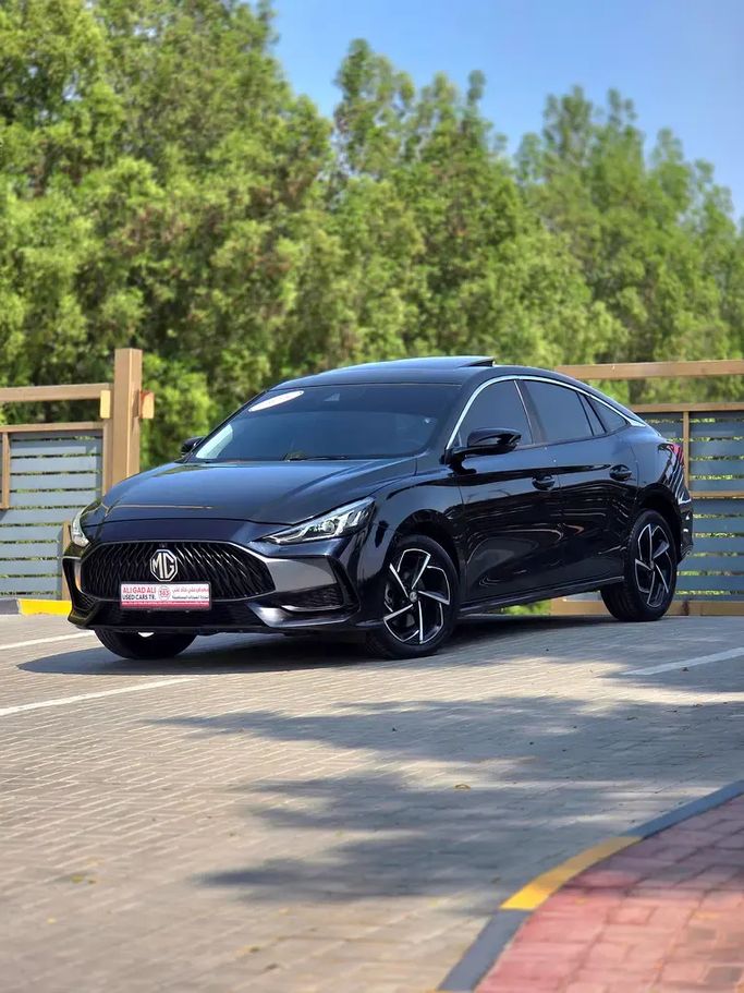 Used ⁦MG 5 (GT) II, 1.5 l, 2023⁩ in UAE, Sharjah by Ali Gad Ali Used Cars, Black color. GCC Specs | AUTO.AE | Listing #291385