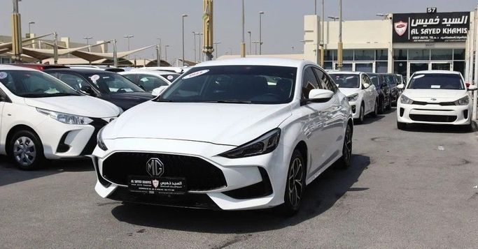 Used MG 5 II, 1.5 l, 2022 in Sharjah by Al Sayed Khamis Used Cars, White color. GCC Specs | AUTO.AE