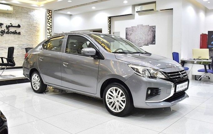 Used Mitsubishi Attrage I Facelift, 1.2 l, 2022 in Sharjah by Honey Gidosha Used Cars Tr., Grey color.  | AUTO.AE